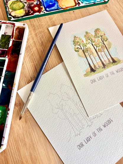 Watercolor Outlines - September Marian Titles