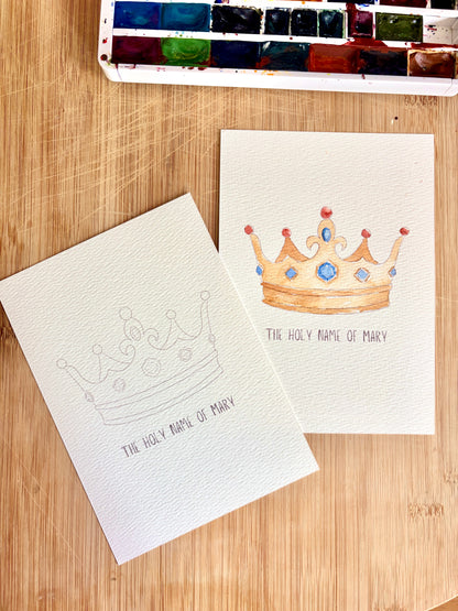 Watercolor Outlines - September Marian Titles