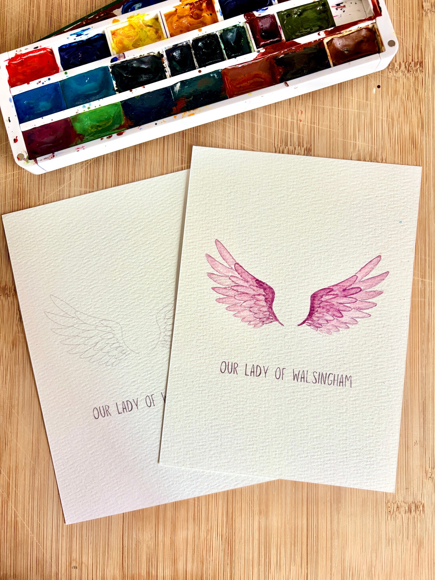 Watercolor Outlines - September Marian Titles