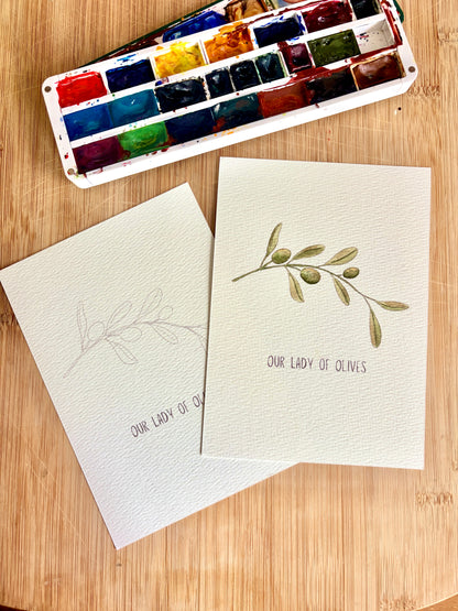 Watercolor Outlines - September Marian Titles