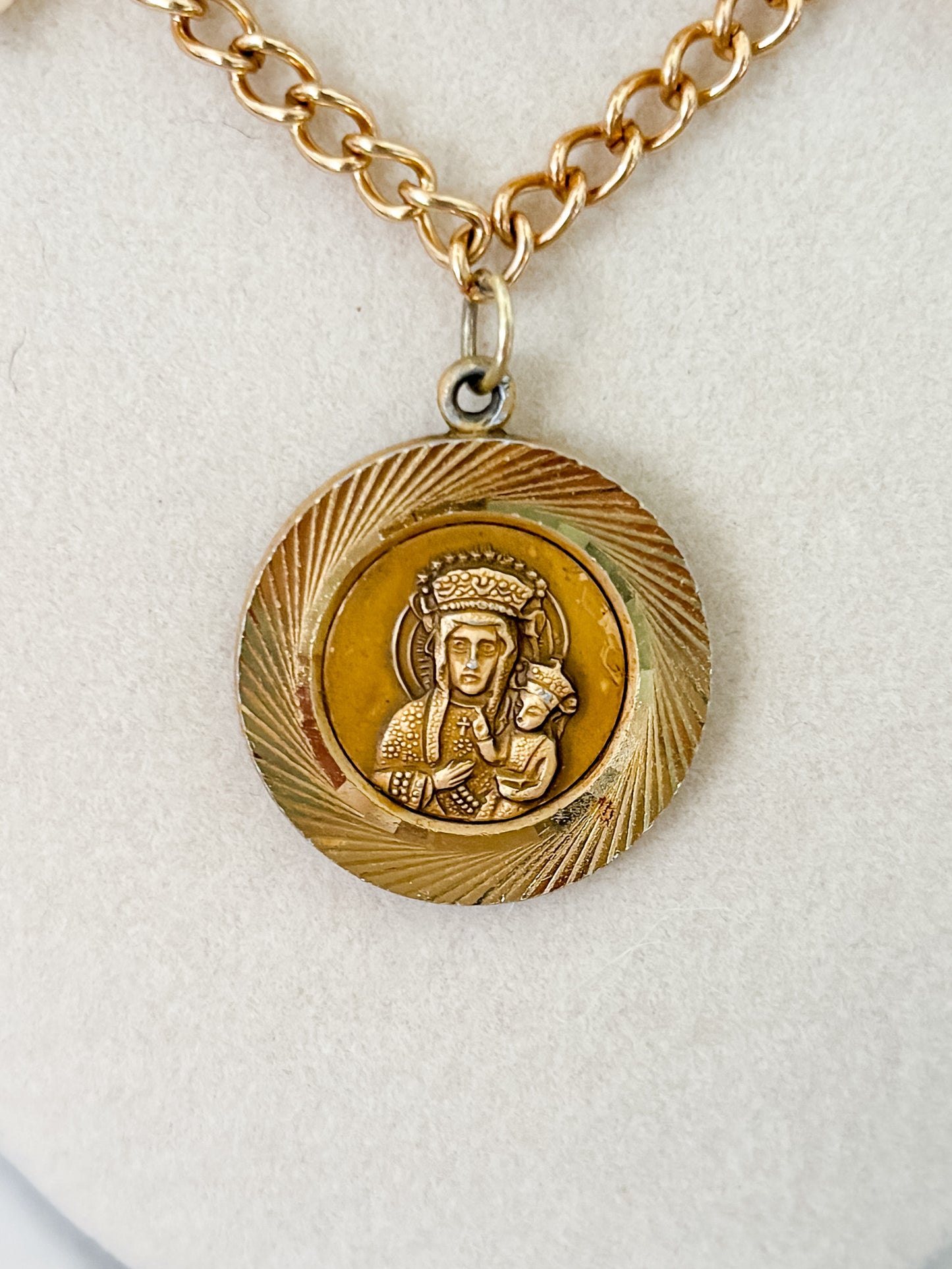 One of a Kind: Vintage Madonna and Child Layered Necklace