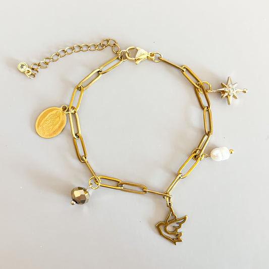 November Moonflower - Incarnation Charm Bracelet
