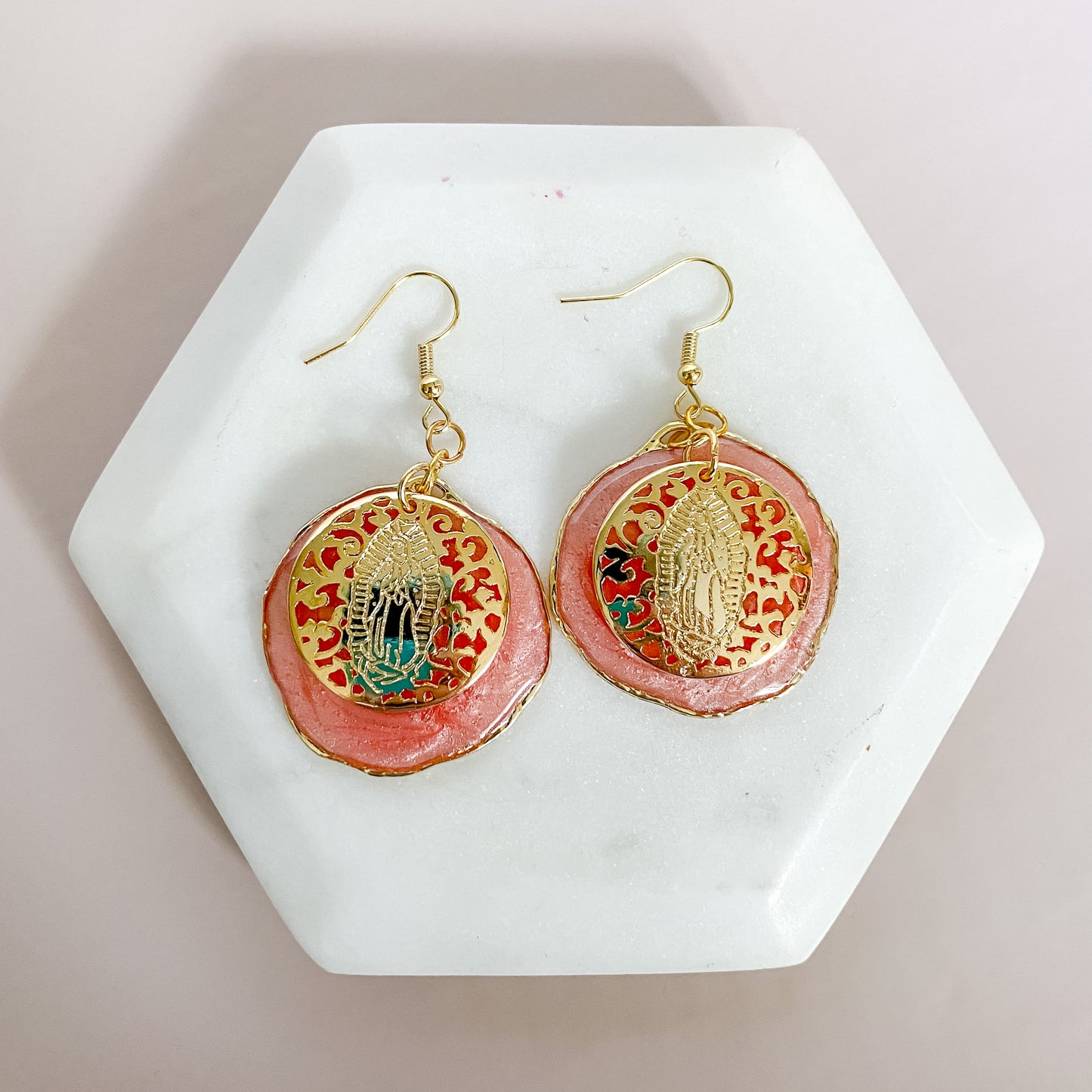 Earrings - Our Lady of Guadalupe Charm