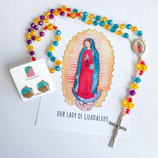 Rosary and Gift Set - Our Lady of Guadalupe
