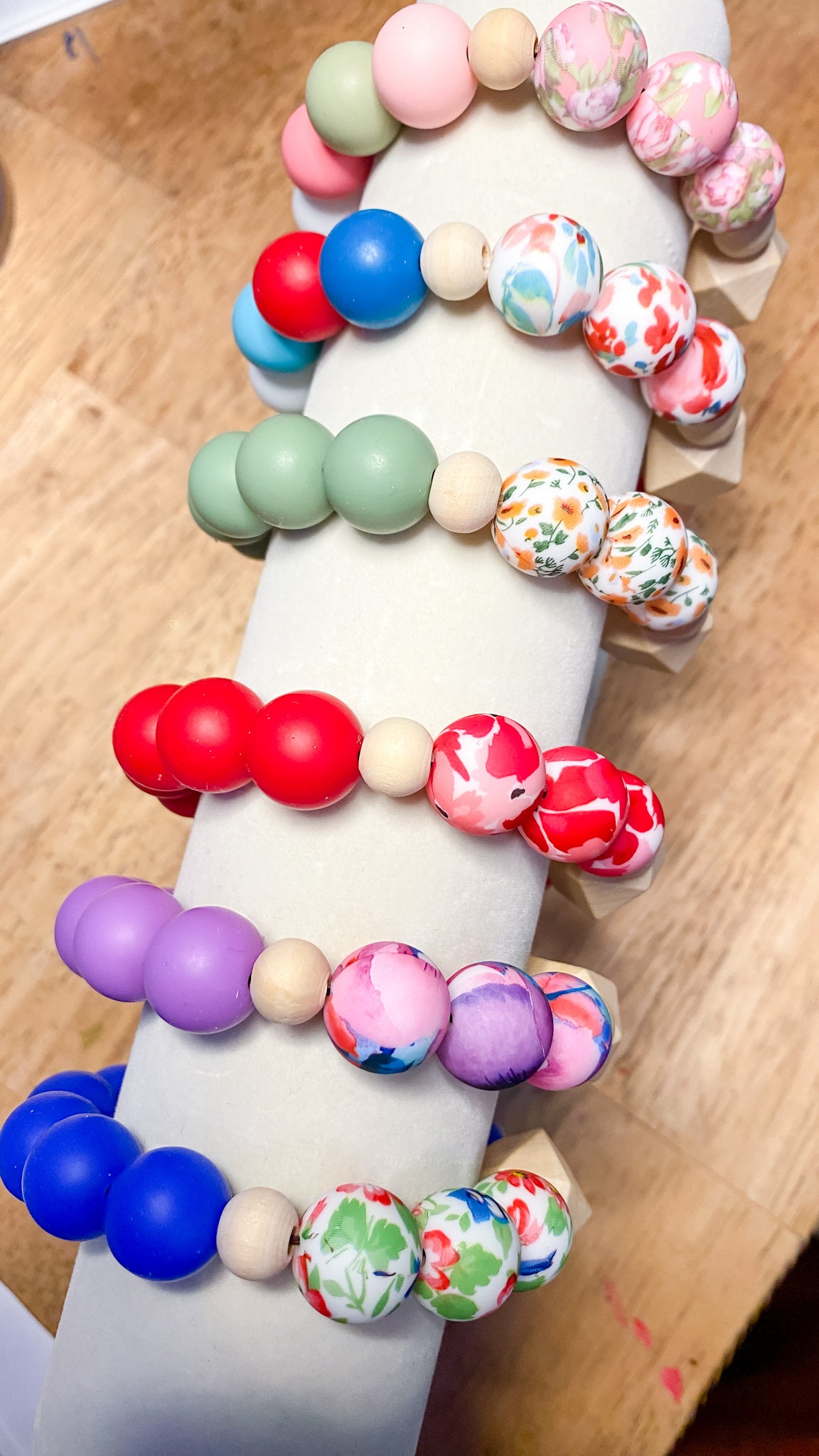 Silicone Rosary Decade Keychains (Multiple Colors Available)