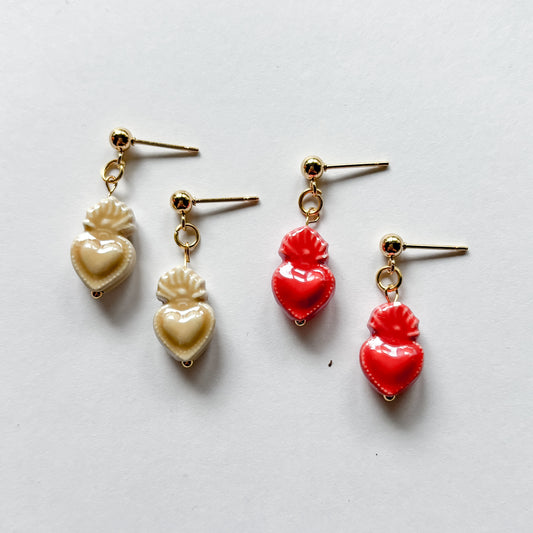 Earrings - Sacred Heart Porcelain