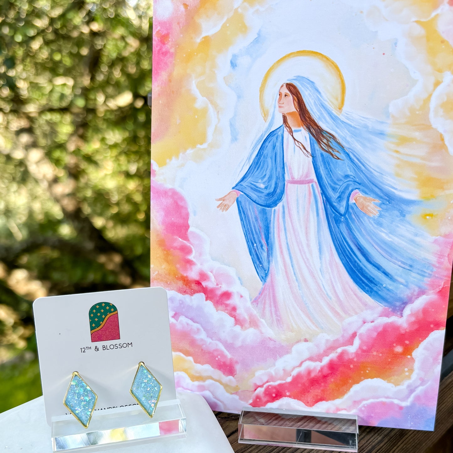 Assumption Duo - Print and Earrings