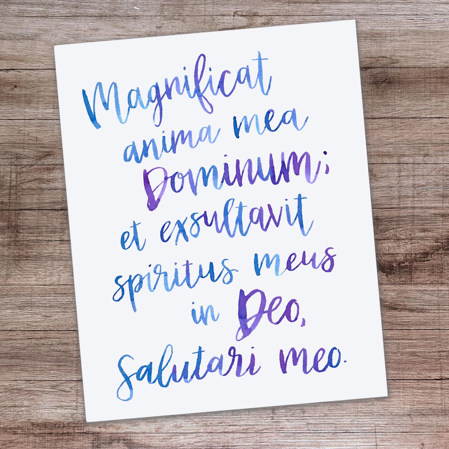 Magnificat Watercolor Lettering Print