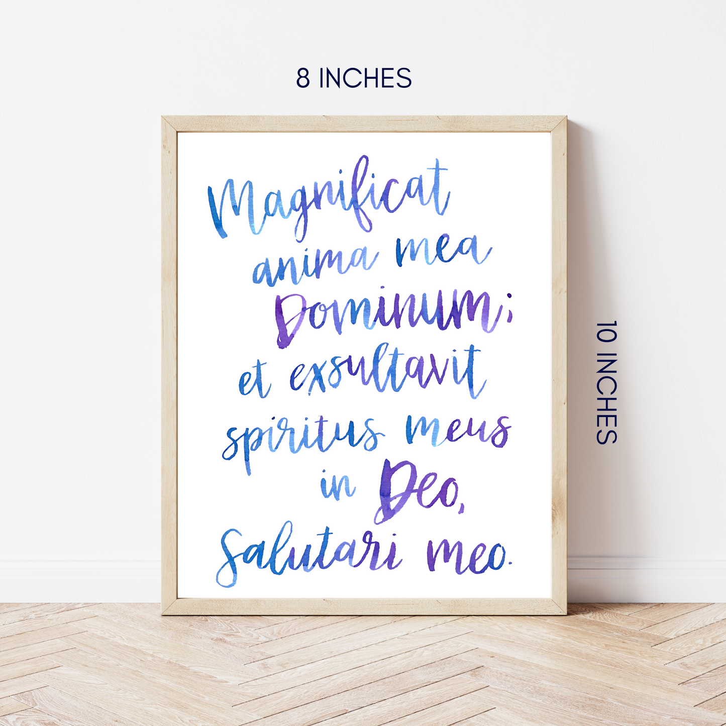 Magnificat Watercolor Lettering Print