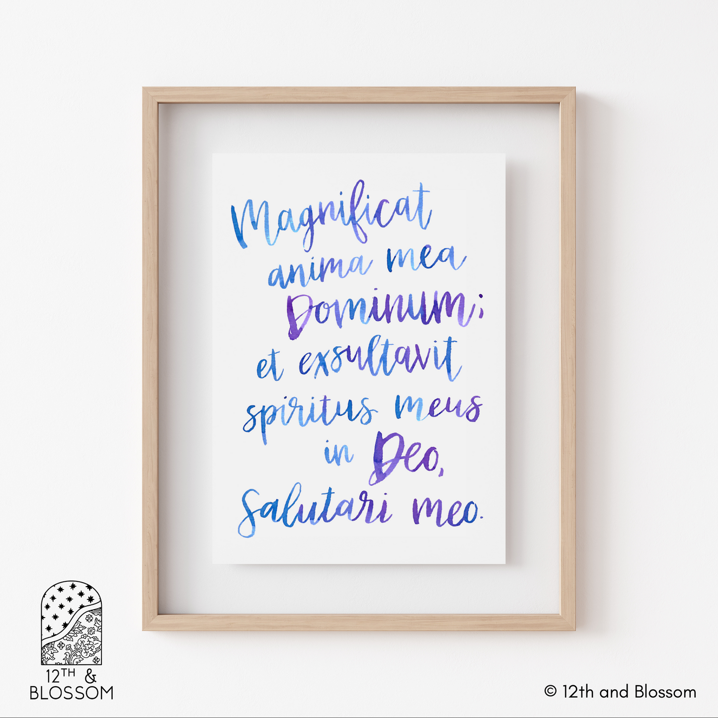 Magnificat Watercolor Lettering Print