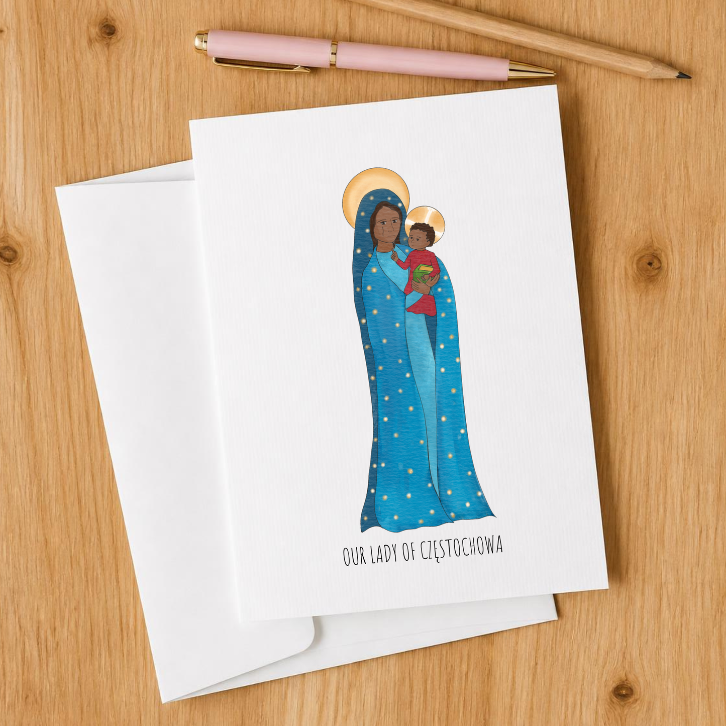 Our Lady of the Czestochowa Blank Notecards Set of 10