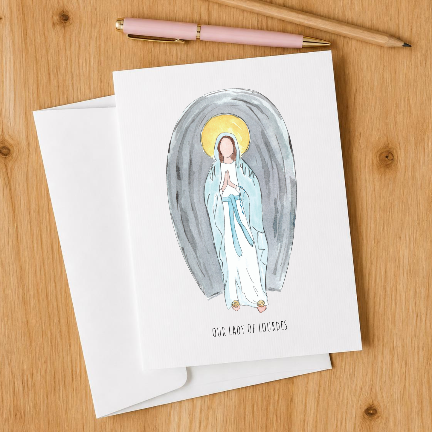 Our Lady of Lourdes Folded Notecards - Boxed Set of 10