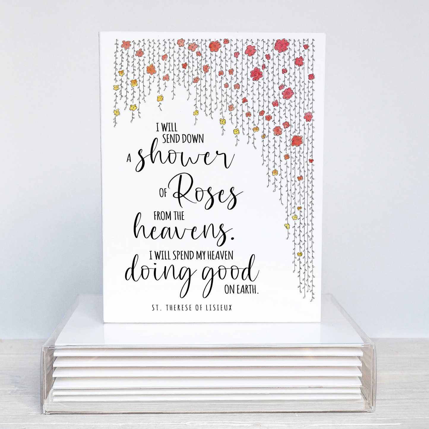 Shower of Roses - St. Therese of Lisieux Notecards