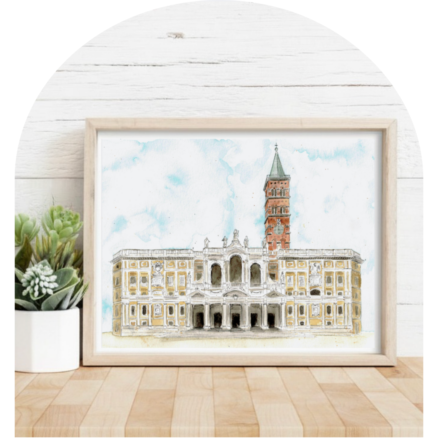 Santa Maria Maggiore Watercolor Art Print