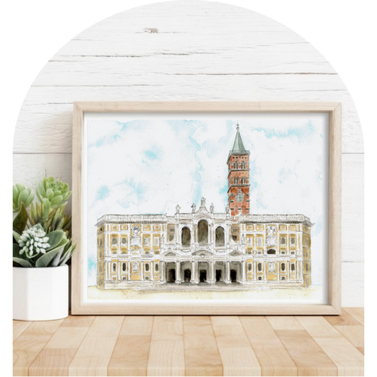 Santa Maria Maggiore Watercolor Art Print
