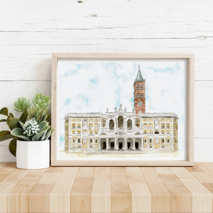 Santa Maria Maggiore Watercolor Art Print