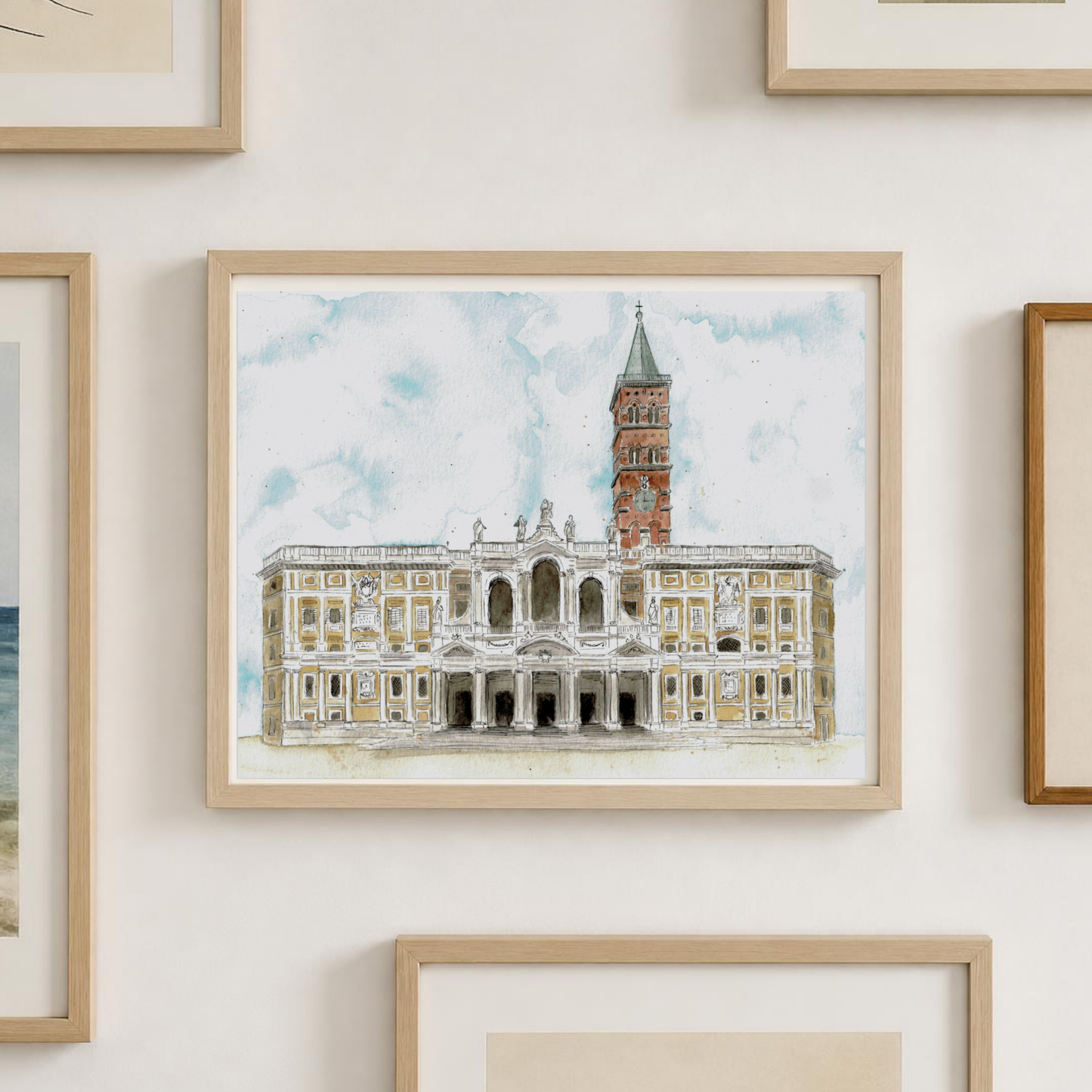 Santa Maria Maggiore Watercolor Art Print