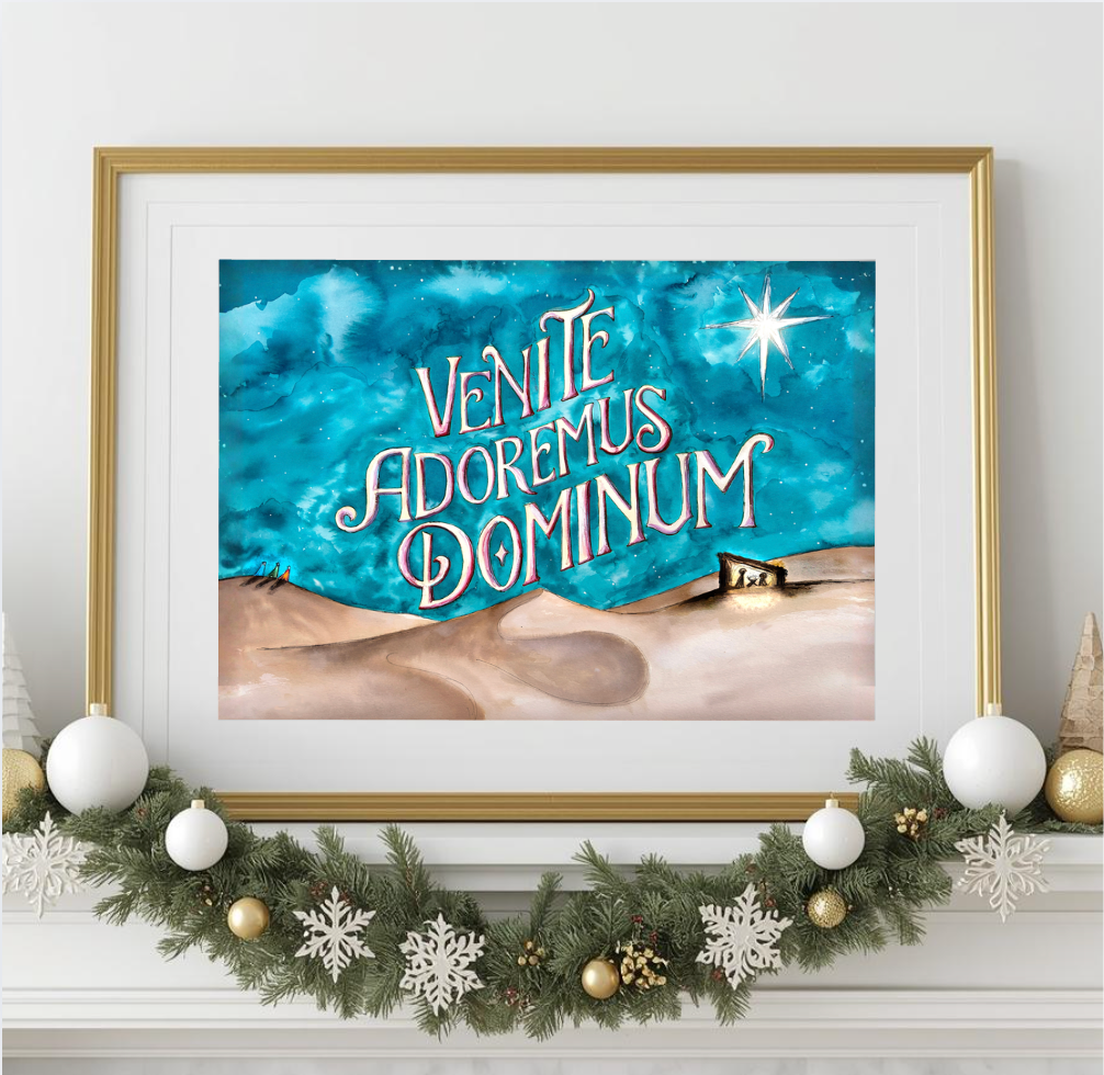 Venite Adoremus Watercolor Print