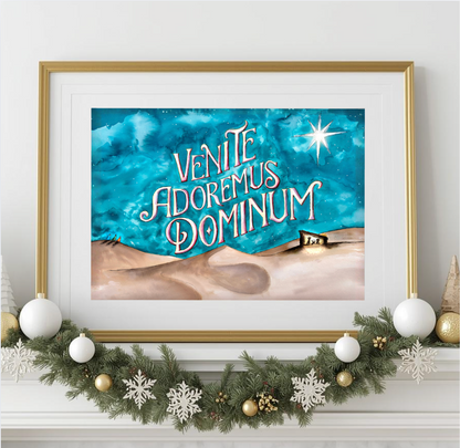 Venite Adoremus Watercolor Print