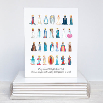 Titles of the Virgin Mary Blank Notecard Set