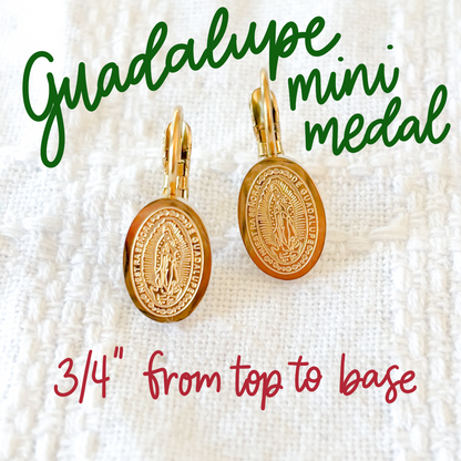 Our Lady of Guadalupe Mini Medal Earrings