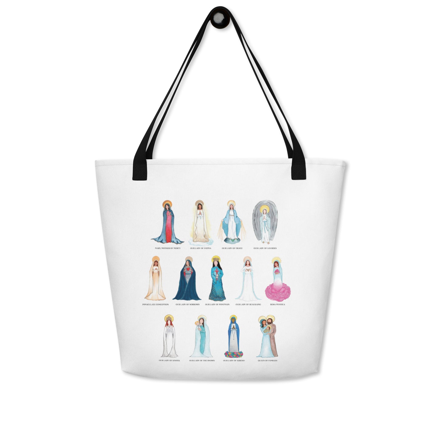 Titles of Mary - All-Over Print Large Tote Bag