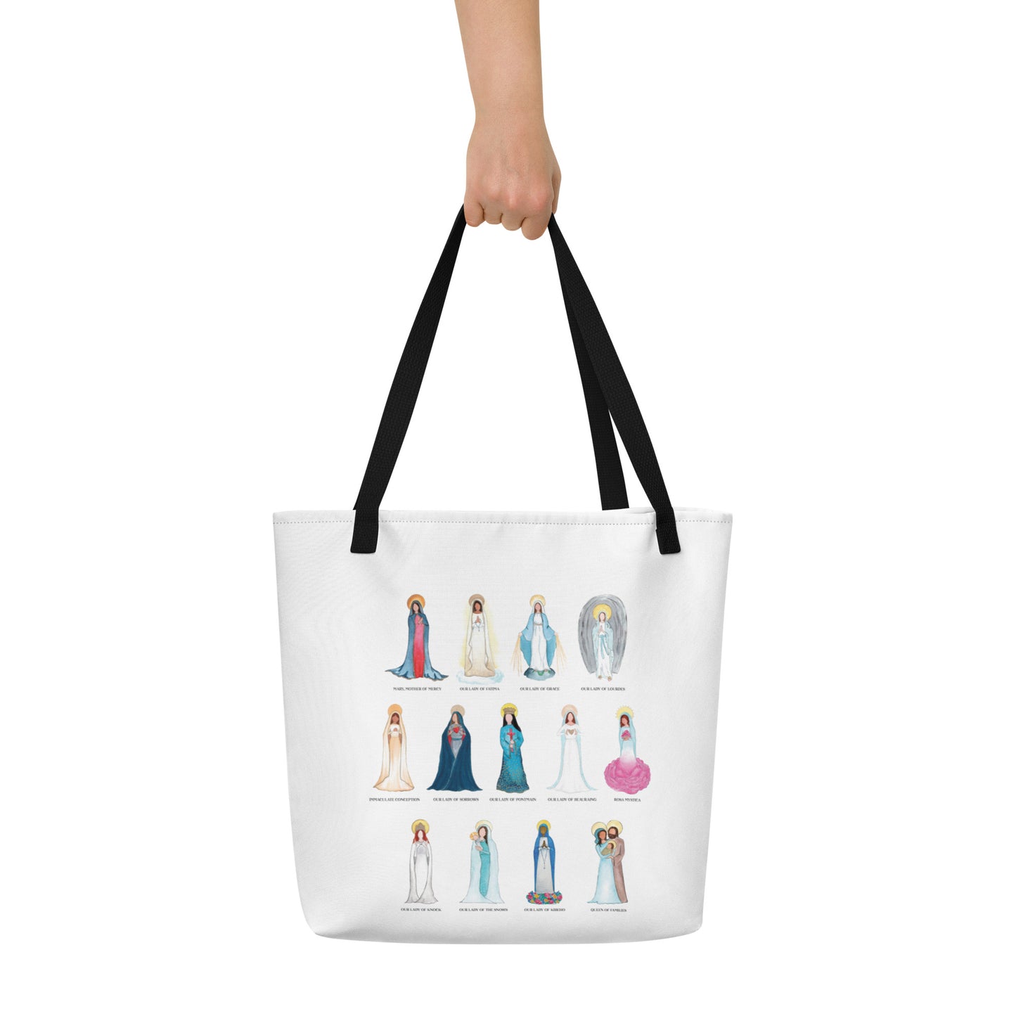 Titles of Mary - All-Over Print Large Tote Bag