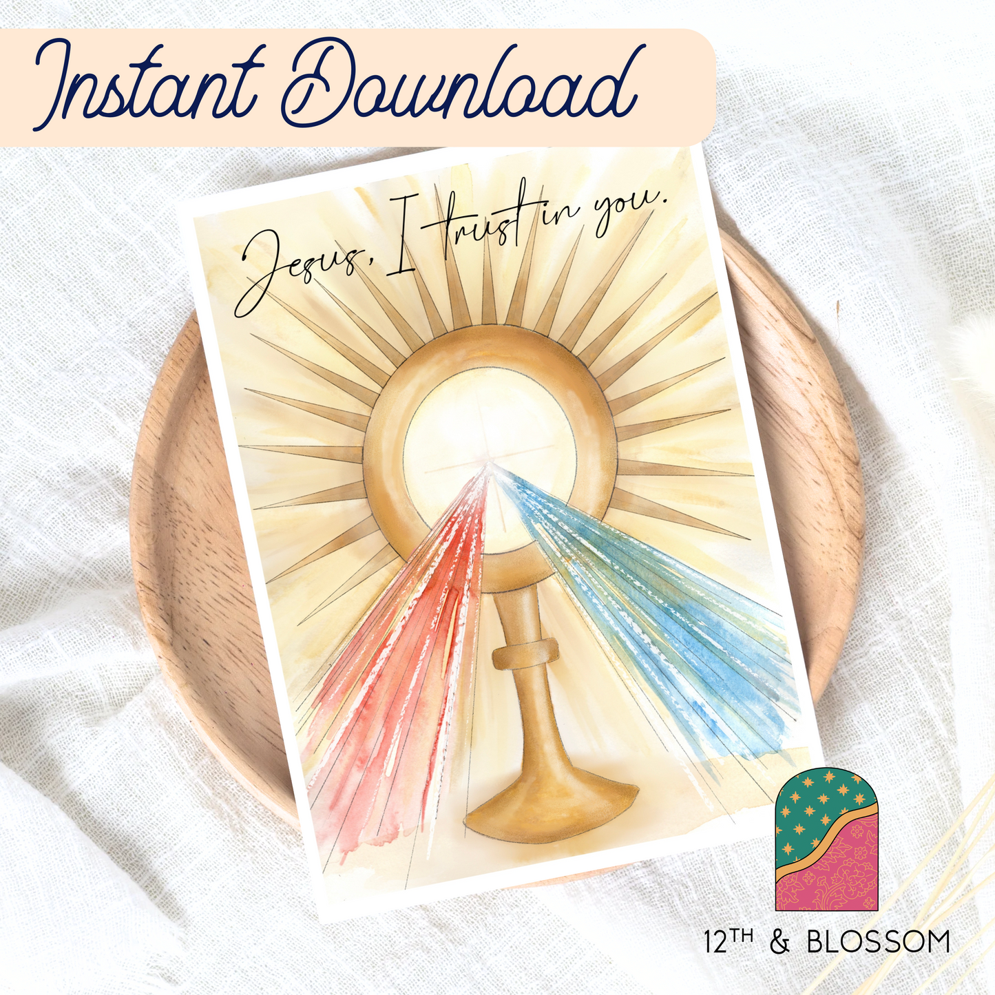 Instant Download - Divine Mercy, Jesus I Trust In You