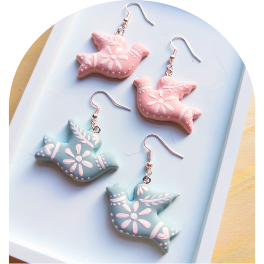 folk art pastel doves