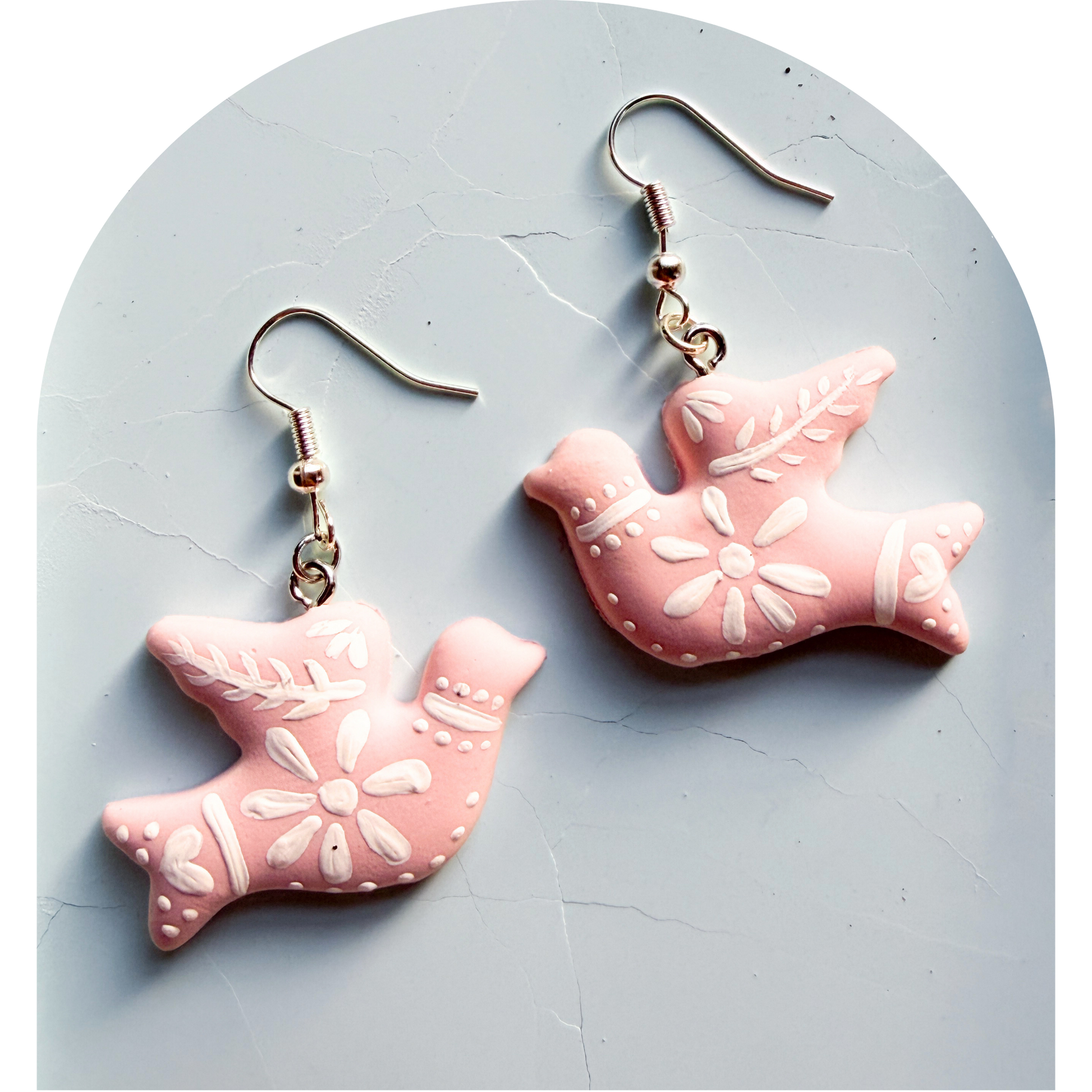 folk art pastel doves