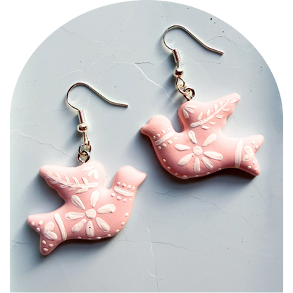 folk art pastel doves