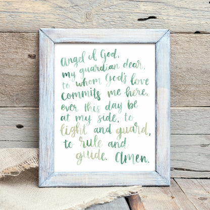 Angel of God Watercolor Print