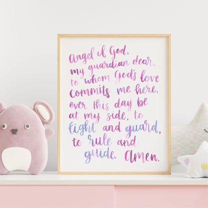 Angel of God Watercolor Print