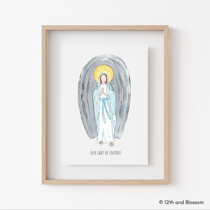 Our Lady of Lourdes Art Print