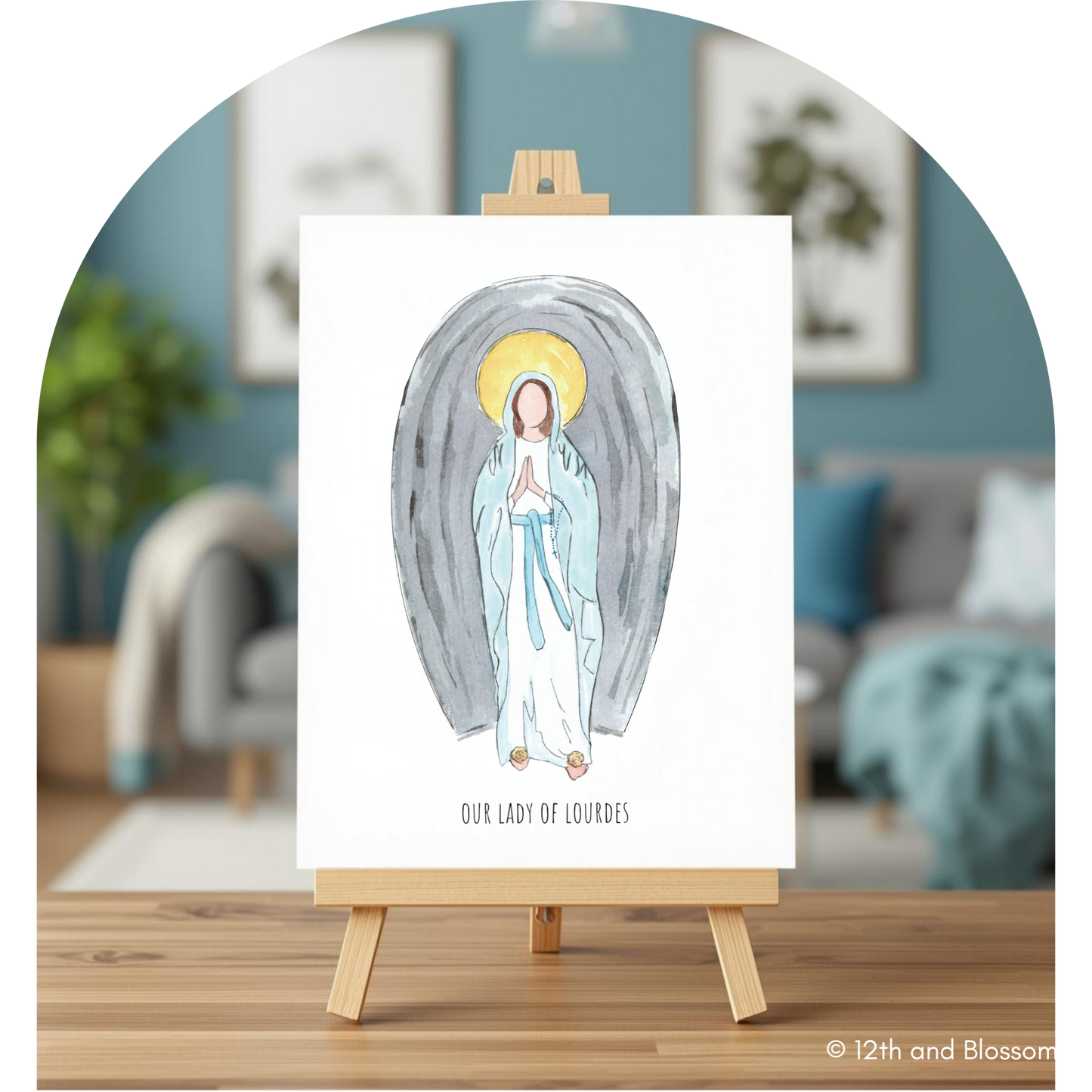 Our Lady of Lourdes Art Print