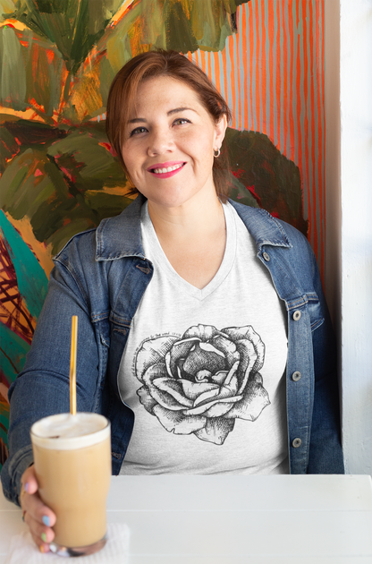 Fiat Floral V-Neck T-Shirt