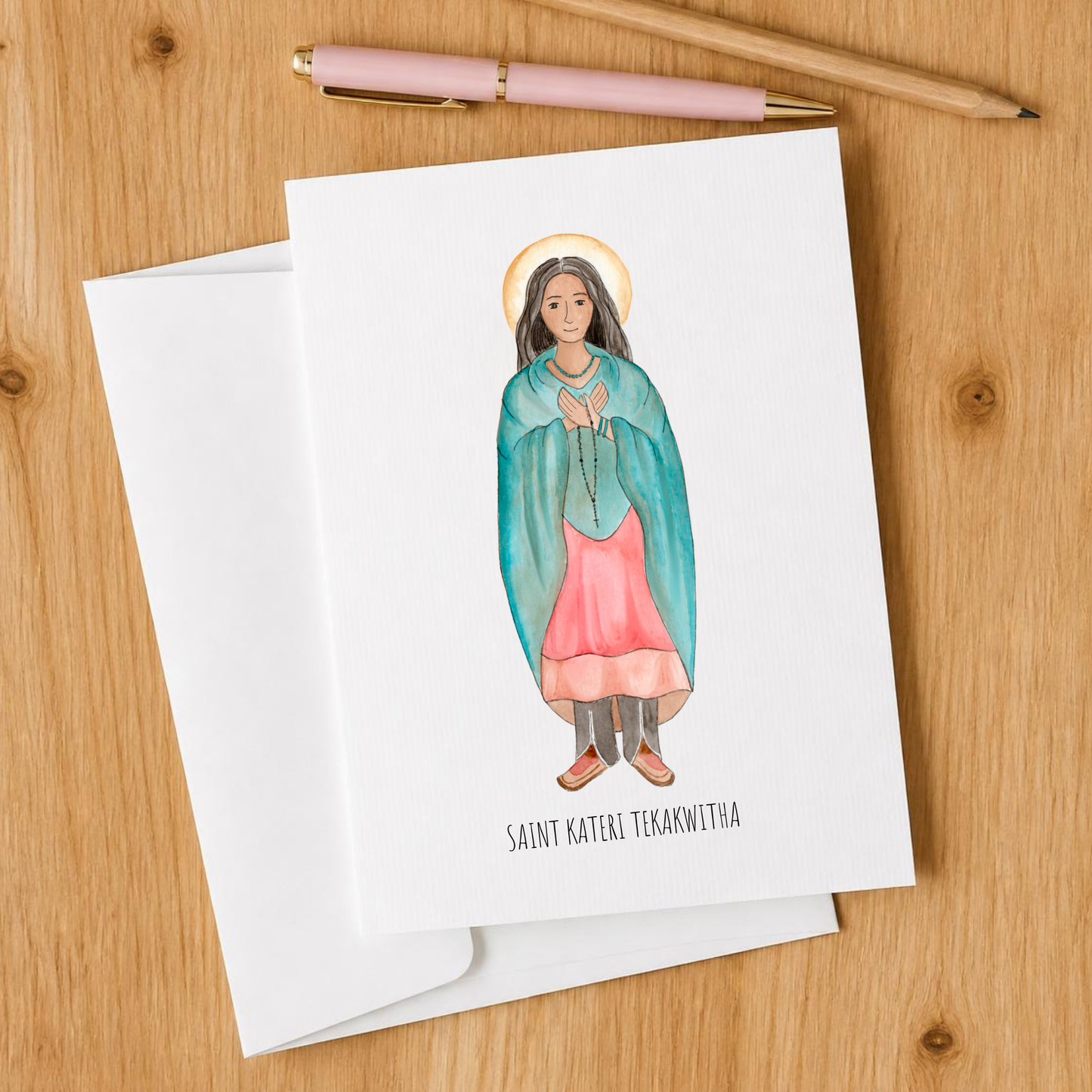 Saint Kateri Tekakwitha Folded Notecards - Boxed Set of 10