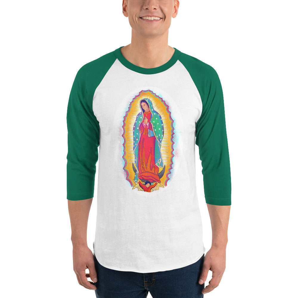 Our Lady of Guadalupe 3/4 sleeve raglan shirt