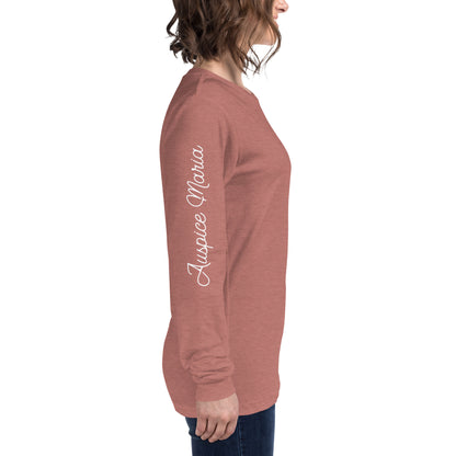 Auspice Maria - Unisex Long Sleeve Tee with Sleeve Detail