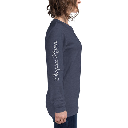 Auspice Maria - Unisex Long Sleeve Tee with Sleeve Detail