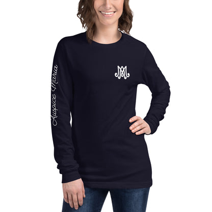 Auspice Maria - Unisex Long Sleeve Tee with Sleeve Detail