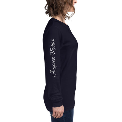 Auspice Maria - Unisex Long Sleeve Tee with Sleeve Detail