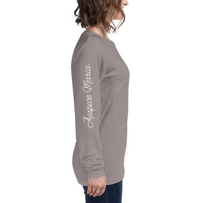 Auspice Maria - Unisex Long Sleeve Tee with Sleeve Detail
