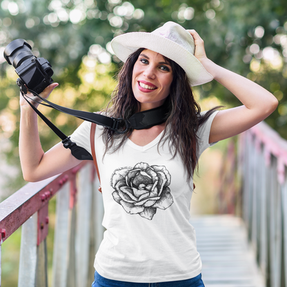 Fiat Floral V-Neck T-Shirt