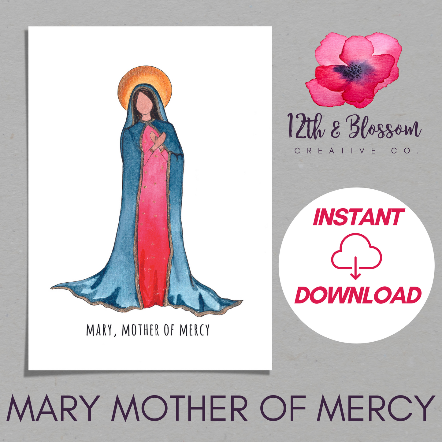 Mother of Mercy - Marian Mini Digital Print