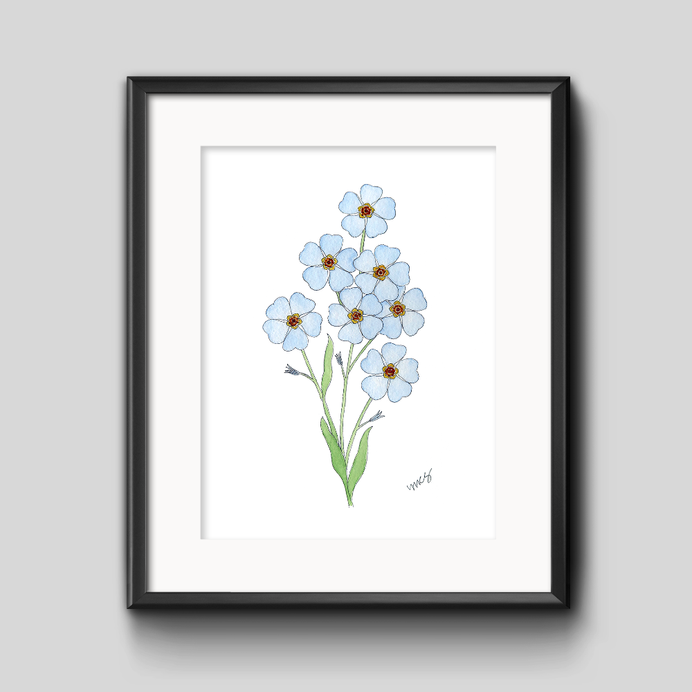 Forget Me Not Art Print