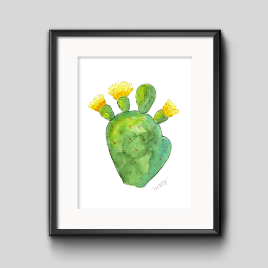 Yellow Prickly Pear Art Print