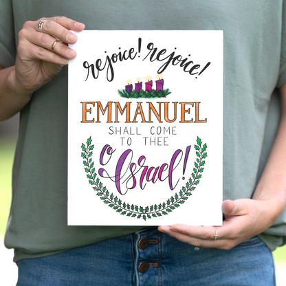 O Come O Come Emmanuel Advent and Christmas Art Print