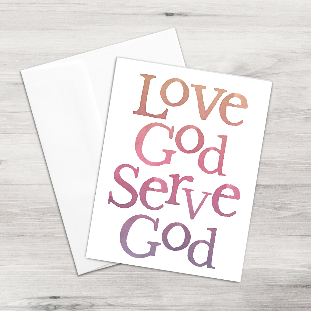 Single Card - Love God Serve God