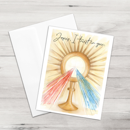 Single Card - Divine Mercy, Jesus I Trust In You